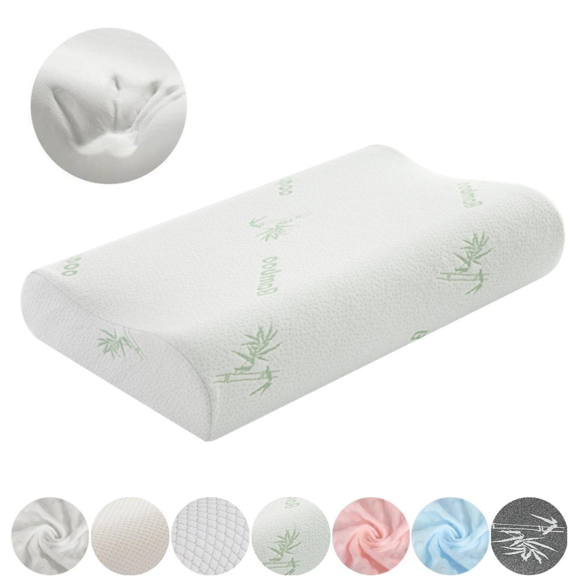 ANMINY Memory Foam Pillow Orthopedic Neck Support Breath Pillows W Bamboo Fiber Case Walmart Business Supplies