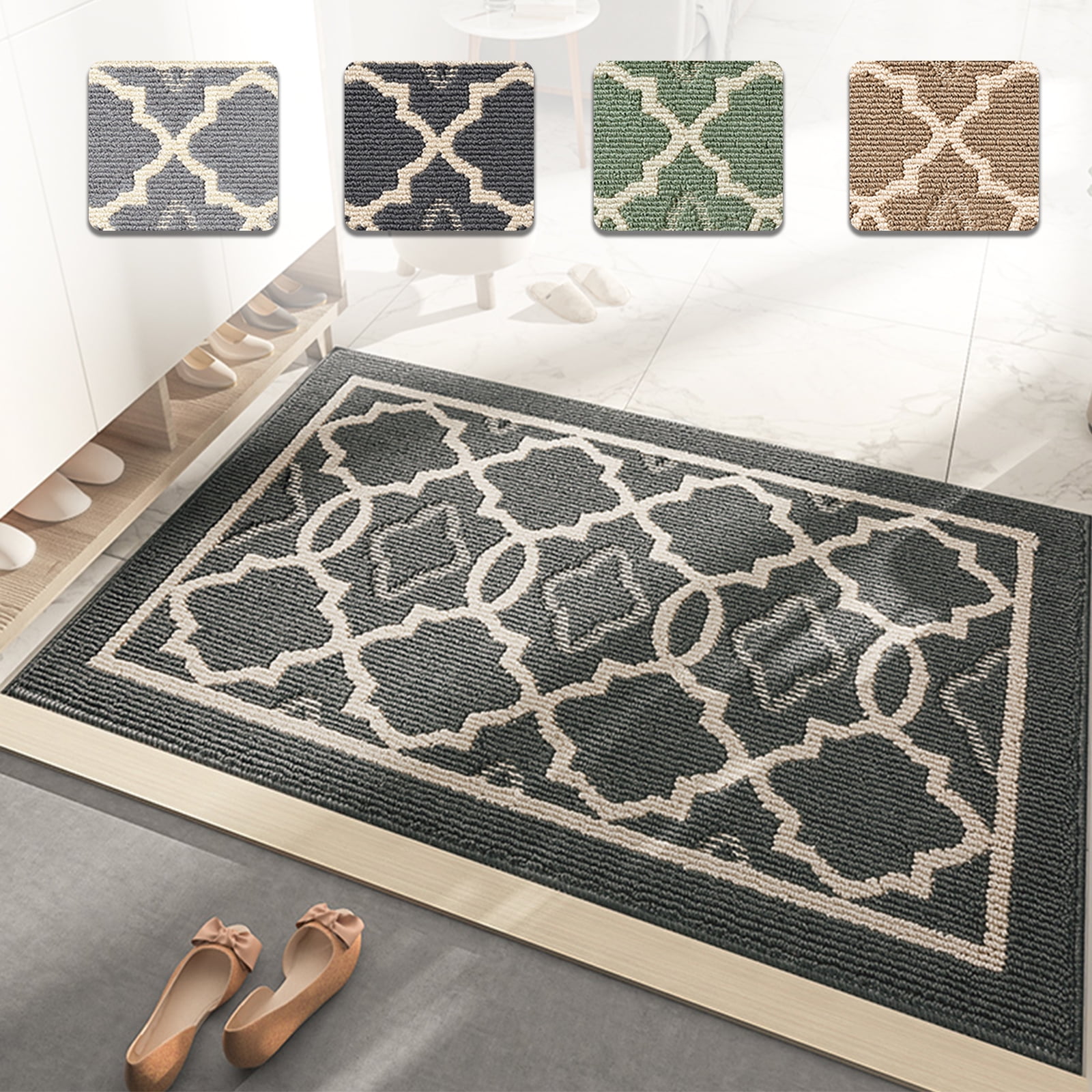 ANMINY Indoor Water Absorbing Washable Home Entrance Floor Mat, Non