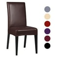 thumbnail image 1 of ANMINY PU Faux Leather Short Dining Room Chair Seat Cover Slipcovers,Wedding Party Banquet Decoration, 1 of 5
