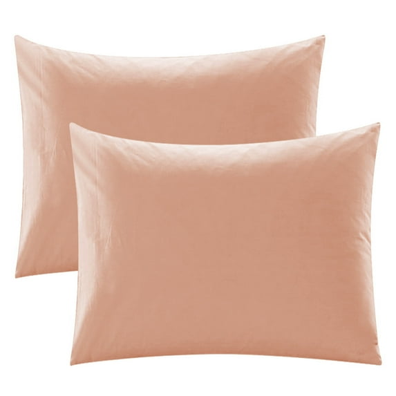 ANMINY Pillowcase Set of 2 Pillow Cases 300 Thread Count Soft Cotton Bed Pillow Covers Standard Size 20"x26" Camel