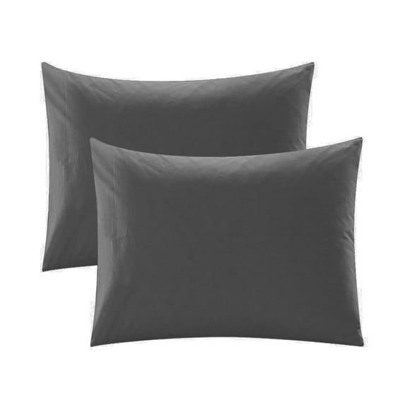 ANMINY Pillowcase Set of 2 Pillow Cases 300 Thread Count Soft Cotton Bed Pillow Covers Standard Size 20"x26" Dark Gray