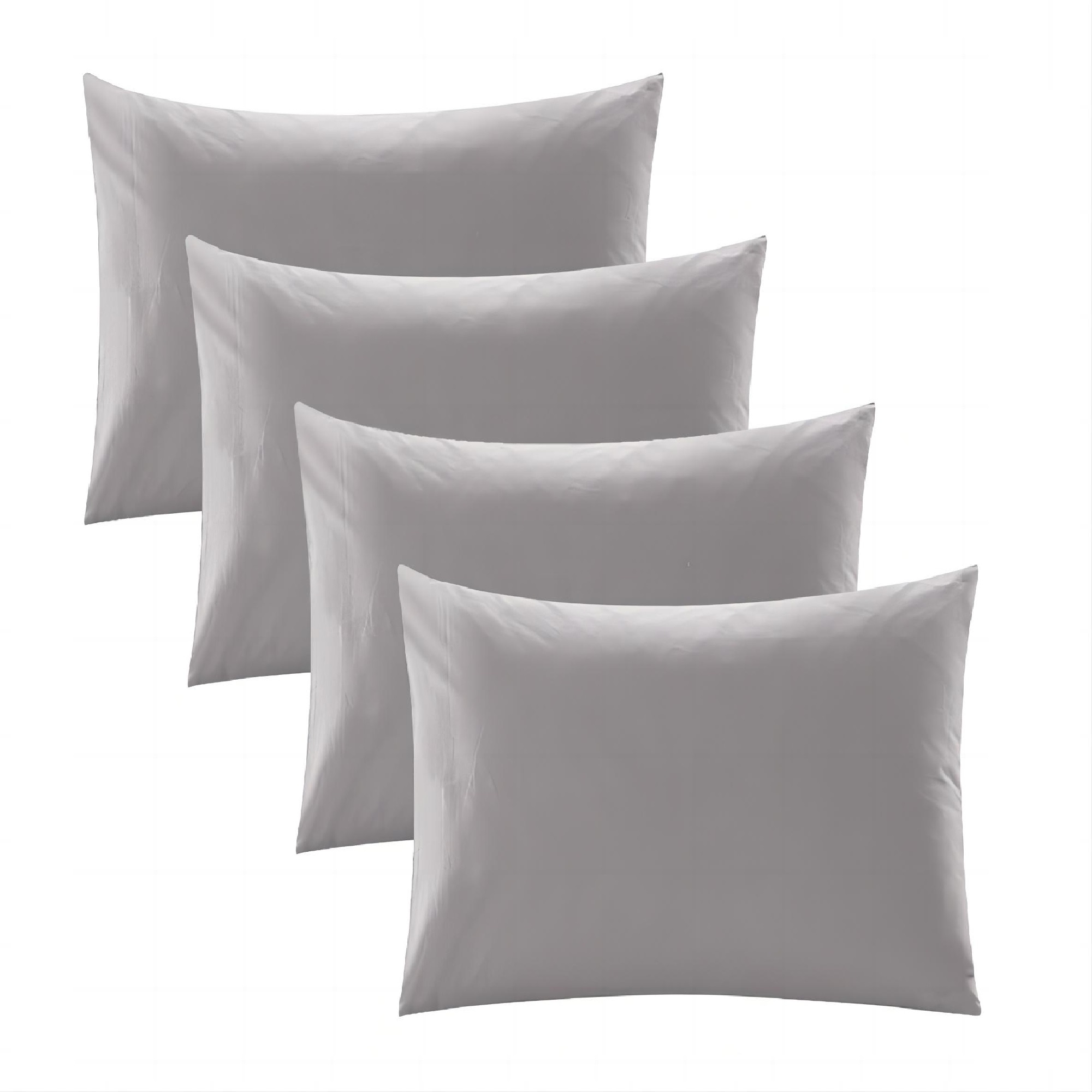 ANMINY Pillowcase set of 4 Pillow Cases Soft Cotton Bed Pillow Covers Standard Size, Gray