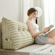 ANMINY Plush Headboard Pillow - 320 GSM Soft Fleece, High Elastic Pearl Cotton Filling, Versatile Sofa Backrest & Leg Pillow, Perfect Christmas/Housewarming Gift