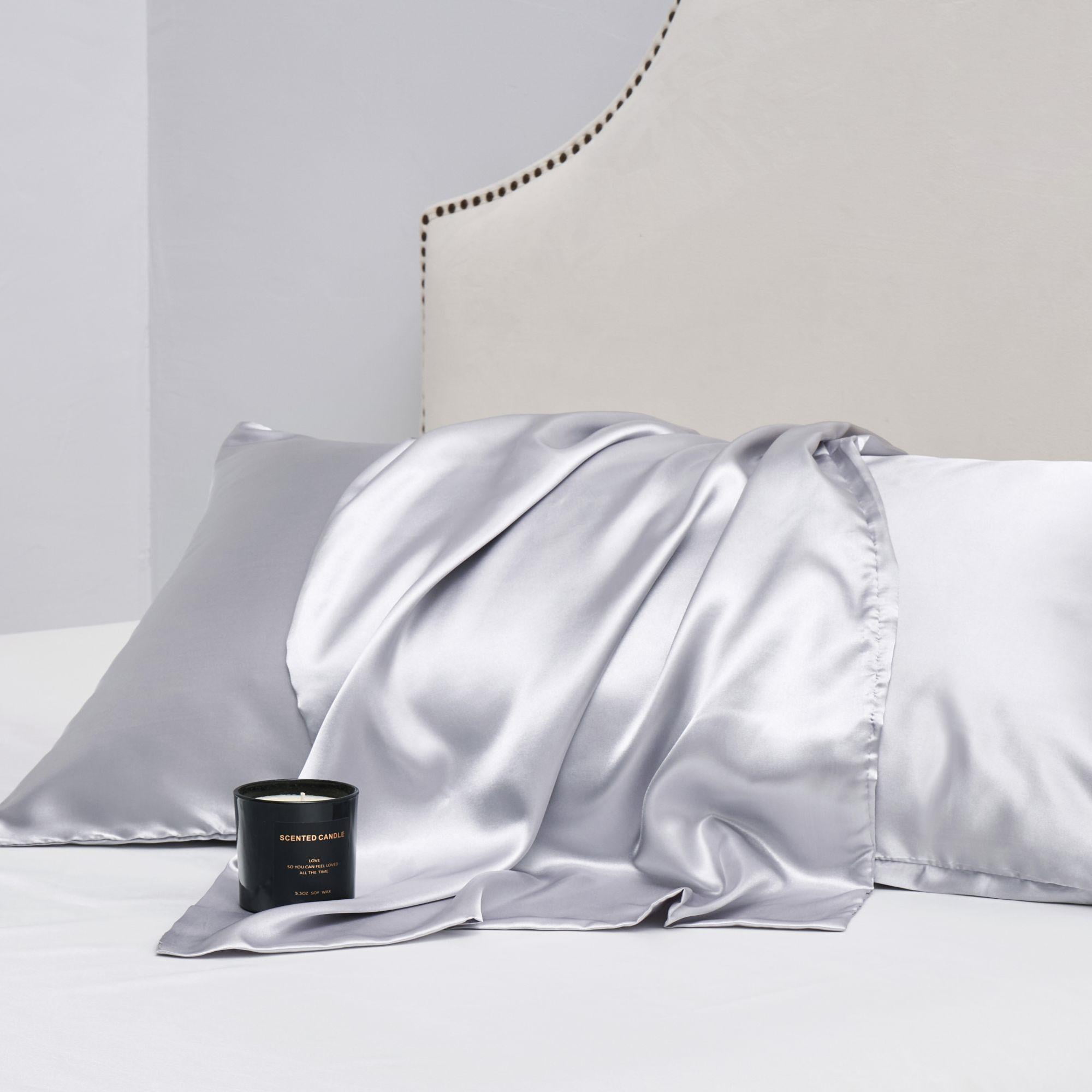 ANMINY Satin Pillowcase Set of 2 Standard Silk Bedding Pillowcases 30