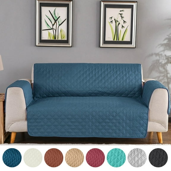 ANMINY Sofa Cover Slipcover 1/2/3 Seaters Couch Cover Non-slip Navy Blue Pet Furniture Cover for Dogs/Cats Large Sofa Cover