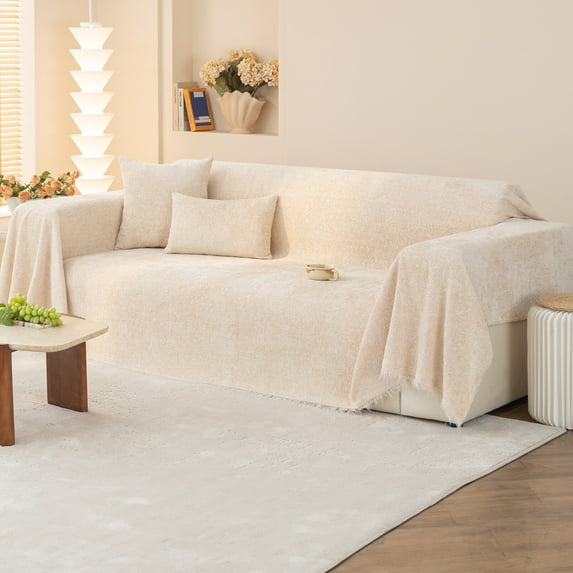 ANMINY Sofa Cushion Cover Stretch Couch Seat Slipcover Furniture Protector 3 Seater