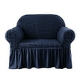 thumbnail image 1 of ANMINY Stretchy Slipcovers Lattice Sofa Covers All-Inclusive Pleated Ruffled Skirt Protector, 1 of 7