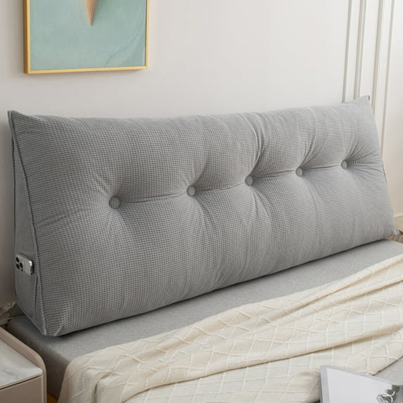 ANMINY Triangle Headboard Pillow Full Filling Backrest Positioning Support Wedge Pillow