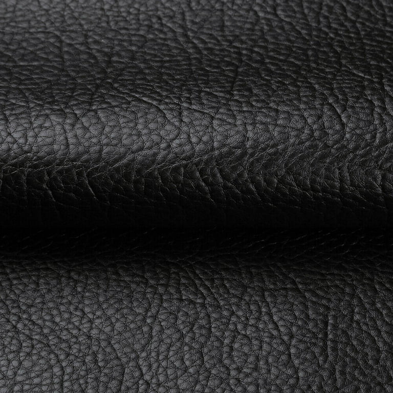 ANMINY Vinyl Faux Leather Fabric Pleather Upholstery 54 inch Wide by The Yard,Multiple Colors, Black