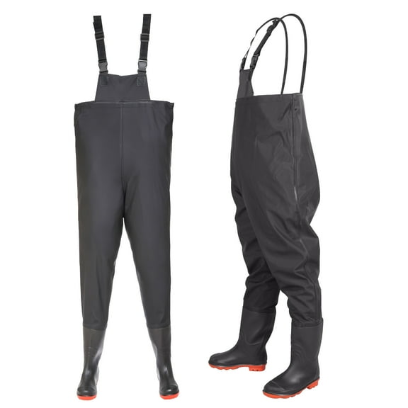 ANMINY Waterproof Chest Waders with Boots for Men & Women Fishing Hunting Waders PVC Waterproof Waders for Fly Fishing US-M12