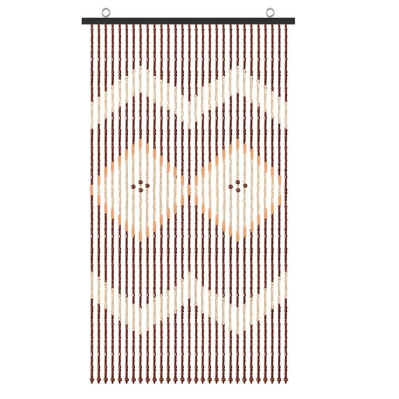ANMINY String Door Curtain Collection Classic Multicolor Double Blocks Hook Up Door Curtain Panels, 35" x 69"