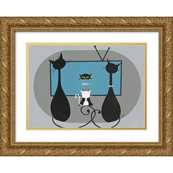 ANNA 18x14 Gold Ornate Wood Framed with Double Matting Museum Art Print Titled - Tele-Achat
