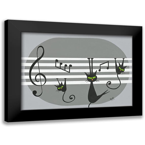ANNA 24x18 Black Modern Framed Museum Art Print Titled - Cha cha cha