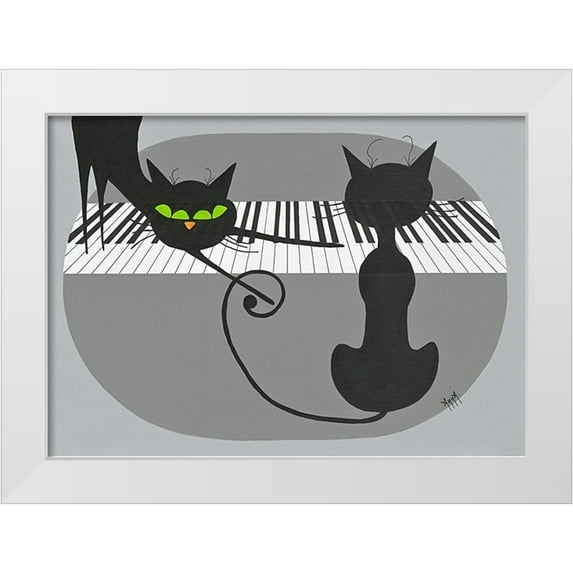 ANNA 24x18 White Modern Wood Framed Museum Art Print Titled - Chahutage