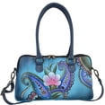 thumbnail image 1 of ANNA by Anuschka Women's Genuine Leather Hand-Painted Satchel Handbag, Multi-Color, 1 of 7