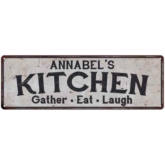 ANNABEL's Kitchen Rustic Chic Decor Gift 8x24 Sign 108240051849