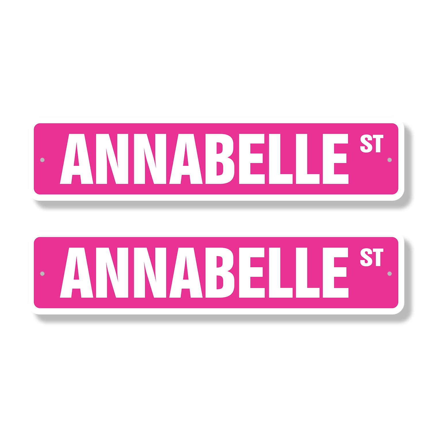 ANNABELLE Classic Street Sign (2 Pack) Childrens Name Room Sign Road ...