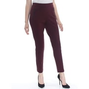 ANNE KLEIN $89 Womens New 1327 Maroon Skinny Pants 4 B+B