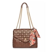 ANNE KLEIN Quilted Flap Crossbody, Midnight Chocolate