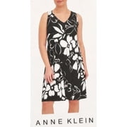 ANNE KLEIN Sleeveless V-Neck Floral Dress, Women's Small