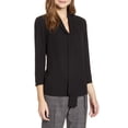 thumbnail image 1 of ANNE KLEIN Womens Black Long Sleeve Tie Neck Top Size: S, 1 of 3