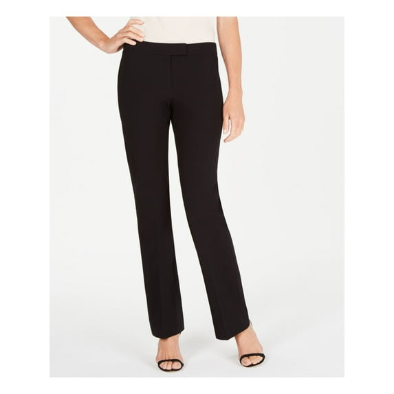 ANNE KLEIN Womens Black Zippered Tailored Evening Flare Pants 6