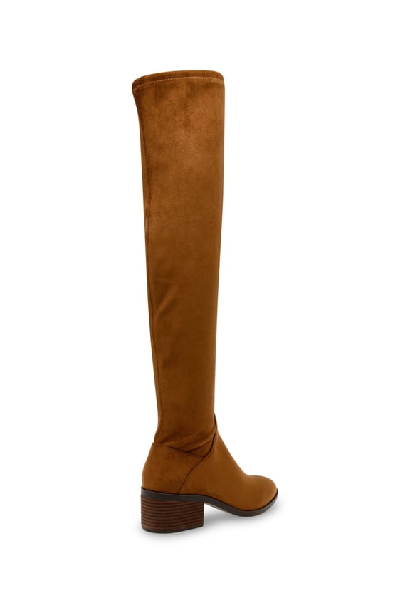 Womens Brown Padded Ainsley Almond Toe Block Heel Zip-Up Boots Shoes 8 M