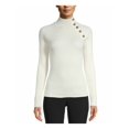 thumbnail image 1 of ANNE KLEIN Womens Ivory Long Sleeve Sweater Size: L, 1 of 2