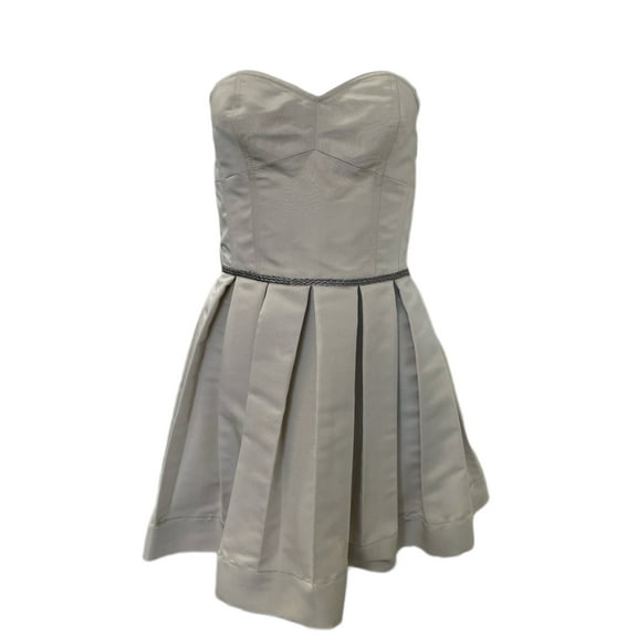 ANNE LEMAN Women's Moonstone Strapless Pleated Fabiola Dress SP91DR14 Sz 2