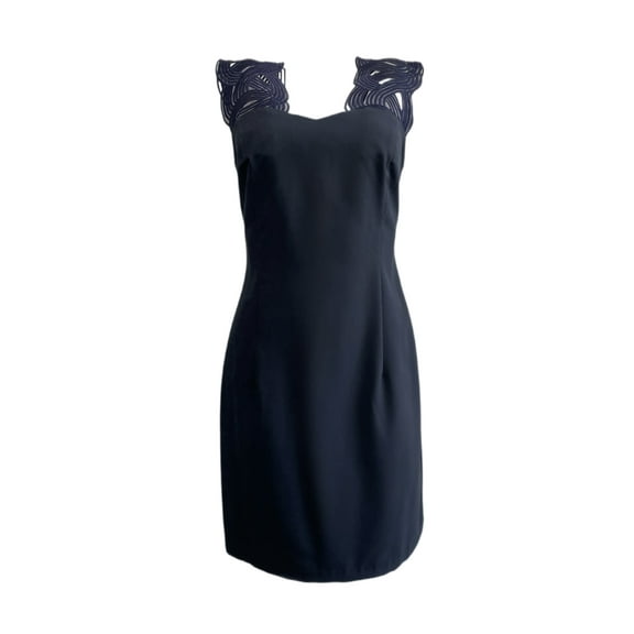 ANNE LEMAN Women's Navy Intertwined Strap Narcissa Dress SP91DR8 Size 4