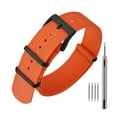 thumbnail image 1 of ANNEFIT Nylon Watch Band 22mm, One-Piece Waterproof Military Watch Straps with Heavy Black Buckle (Orange), 1 of 4