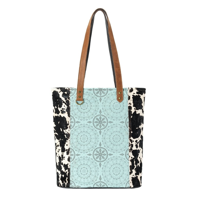 Cowhide tote deals bag