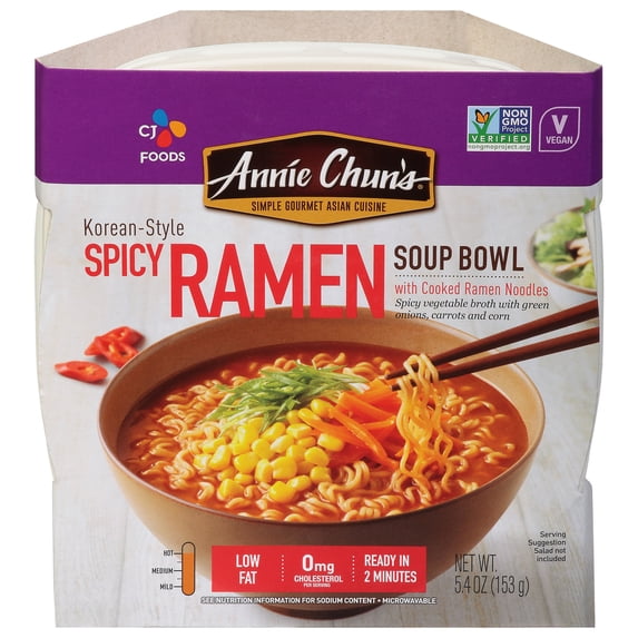 ANNIE CHUN'S Korean Style Spicy Ramen Soup Bowl