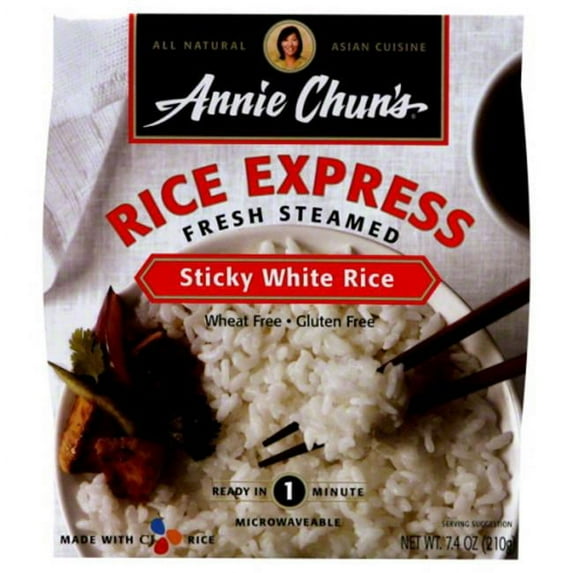 ANNIE CHUNS RICE EXPR WHT STICKY-7.4 OZ -Pack of 6