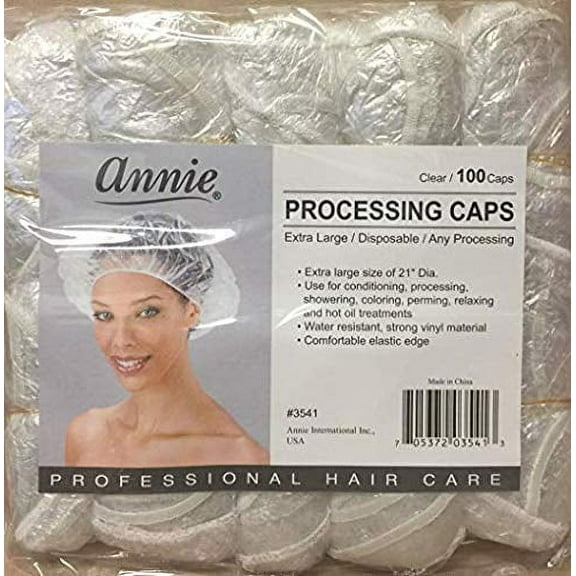 ANNIE Extra Large Processing Caps Clear 100 Caps (1 pack)