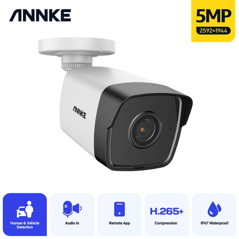 ANNKE 1PC Ultra FHD 5MP Poe IP Camera,Outdoor Indoor Waterproof