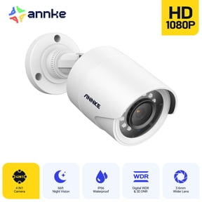 ANNKE 2MP AHD/TVI/CVI/CVBS 4-in-1 Security Camera,IP66 Weatherproof Analog Security Camera for Indoor and Outdoor Use,66ft IR Night Vision