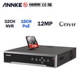 thumbnail image 1 of ANNKE 32 Channel 12MP PoE Security Network Video Recorder with 1TB, H.265+ NVR w/ 16 Ports PoE Recording, Customized Motion Areas, Supports 32x 12MP IP Cameras, 1 of 11
