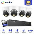 thumbnail image 1 of ANNKE 3K POE AI Color Night Security Camera System 2-Way Audio 8CH 6MP NVR IP67, Smart Dual Light, Color Night Vision, 2.8mm Lens, Built-in Mic, IP67, 1TB HDD, 1 of 11
