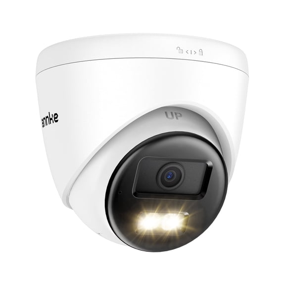 ANNKE 3K Two-Way Audio PoE Security IP Camera , Color Night Vision, AI Human & Vehicle Detection , Outdoor 5MP Turret with 512GB SD Card Slot, IP67