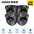 thumbnail image 1 of ANNKE 4pcs 1080P HD Outdoor Security Camera 2MP Video Surveillance Night Vision, Surveillance Security Dome Turret Camera with Ultra Clear 100ft/Night Vision,  3.6mm Lens, IP66 Weatherproof, Black ﻿ ﻿, 1 of 9