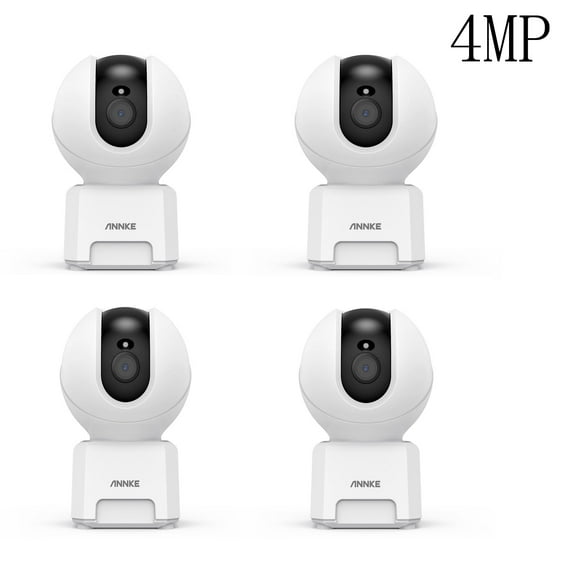 ANNKE 4MP 4PCS Indoor Security Camera, HD WiFi Camera for Home Security, 2.4/5 GHz Wi-Fi, Auto Tracking, Smart Person/Pet Detection, 2-Way Audio, Ideal for Baby Monitor/Pet Camera/Elder Monitor