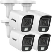ANNKE 4Pcs 1080P Security Camera Kits with Smart Dual Light, Built-in Mic, 4-in-1 TVI/AHD/CVI/CVBS CCTV Surveillance Cam with 3.6mm Lens&78  Angle of View, IP67 Weatherproof with Power Cables