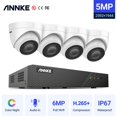 thumbnail image 1 of ANNKE 5MP H.265+ Super HD PoE Network Video Security System 4pcs Waterproof Outdoor POE IP Cameras White Dome PoE Camera Kit Without Hard Drive, 1 of 7