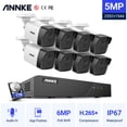 thumbnail image 1 of ANNKE 5MP H.265+ Super HD Poe Network Video Security System 8pcs Waterproof Outdoor POE IP Cameras Plug & Play Poe Camera Kit With 1T Hard Drive, 1 of 10