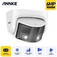 thumbnail image 1 of ANNKE 6MP Full Color PoE Security Camera Dual Lens Two-Way Audio Outdoor AI, IP Surveillance Camera Support with Color Night Vision, Person/Vehicle Detection, Dual Lens 180° Filed of View, 1 of 13