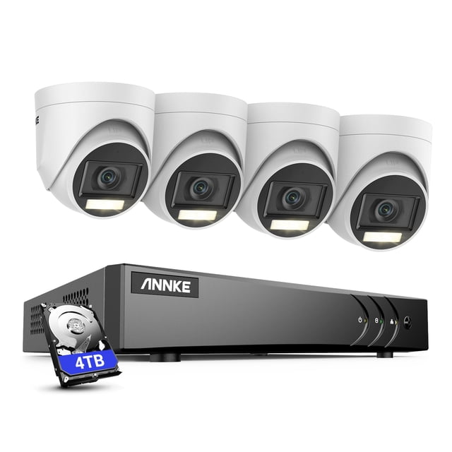 ANNKE 8CH 3K Lite Wired Security Camera System,4 xCCTV Cam,Smart Dual ...