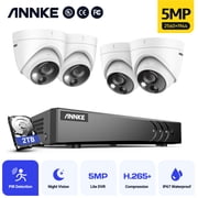 ANNKE 8CH 5MP Security Camera System 5MP Lite 5IN1 H.265+ DVR with 4pcs IP67 5MP PIR HD EXIR Dome Weatherproof Surveillance CCTV Kit with 2T HDD