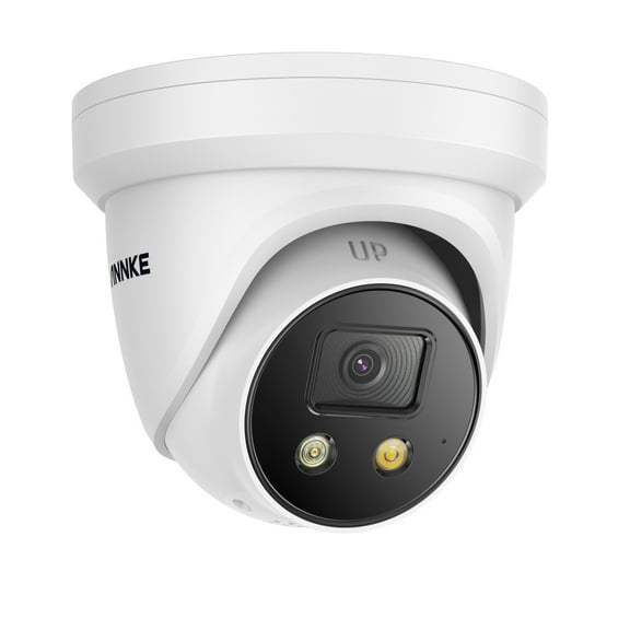 ANNKE 8MP IR Network Turret Poe Security Camera ,2.8mm lens,100ft night vision,Built-in microphone,Support up to 256GB SD card storage