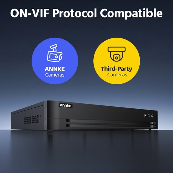 ANNKE H.265+ 4K 32-Channel DVR Security Camera System With Vehicle Detection, Built-in PoE Power Supply, Multi-Encoding Support, Rich Alarm/Audio Interfaces (No PoE Port)